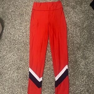 Red, white, & blue Women's leggings. With Chevron Detail.
